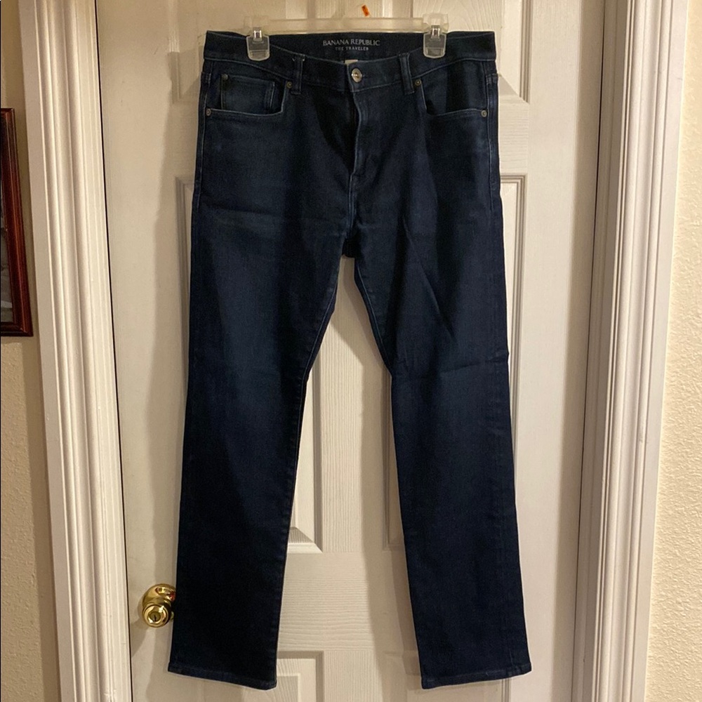Banana Republic Traveler Slim Men's Dark Blue Jeans 33x32